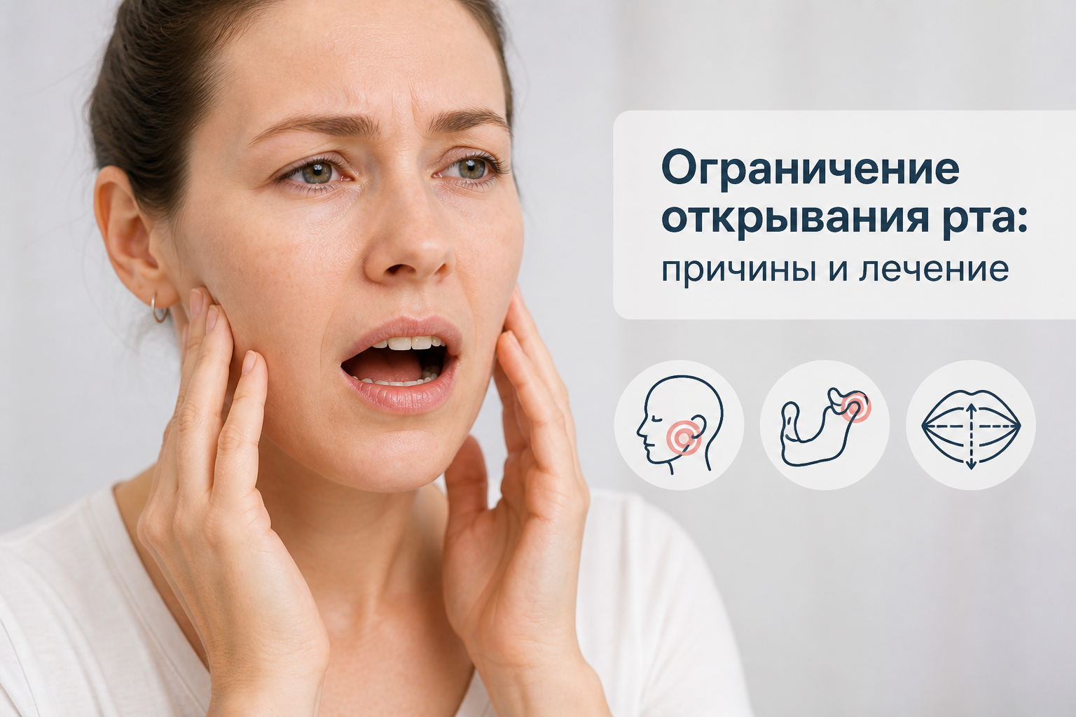 Ограничение открывания рта: причины и лечение